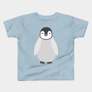Penguin Chick (blue background) Kids T-Shirt